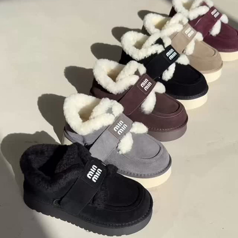 Round Toe Fleece-lined Snow Boots