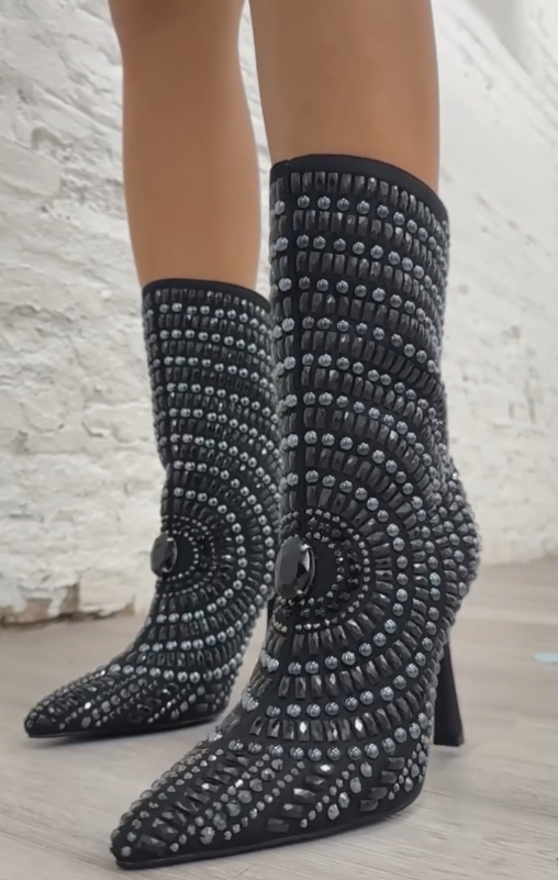 Diamond-encrusted high heels