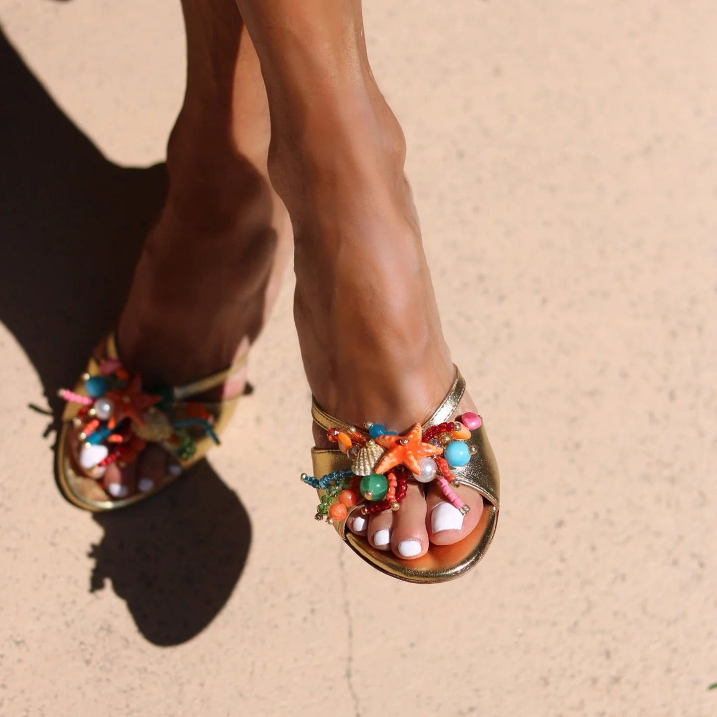 Ocean gold high heels