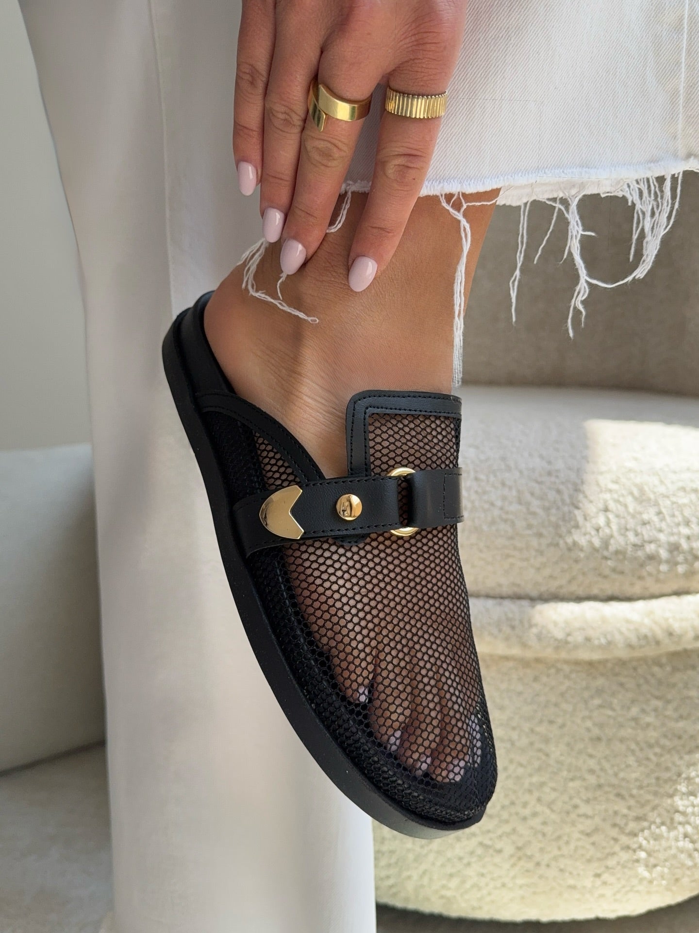 Mesh soft-soled breathable slippers
