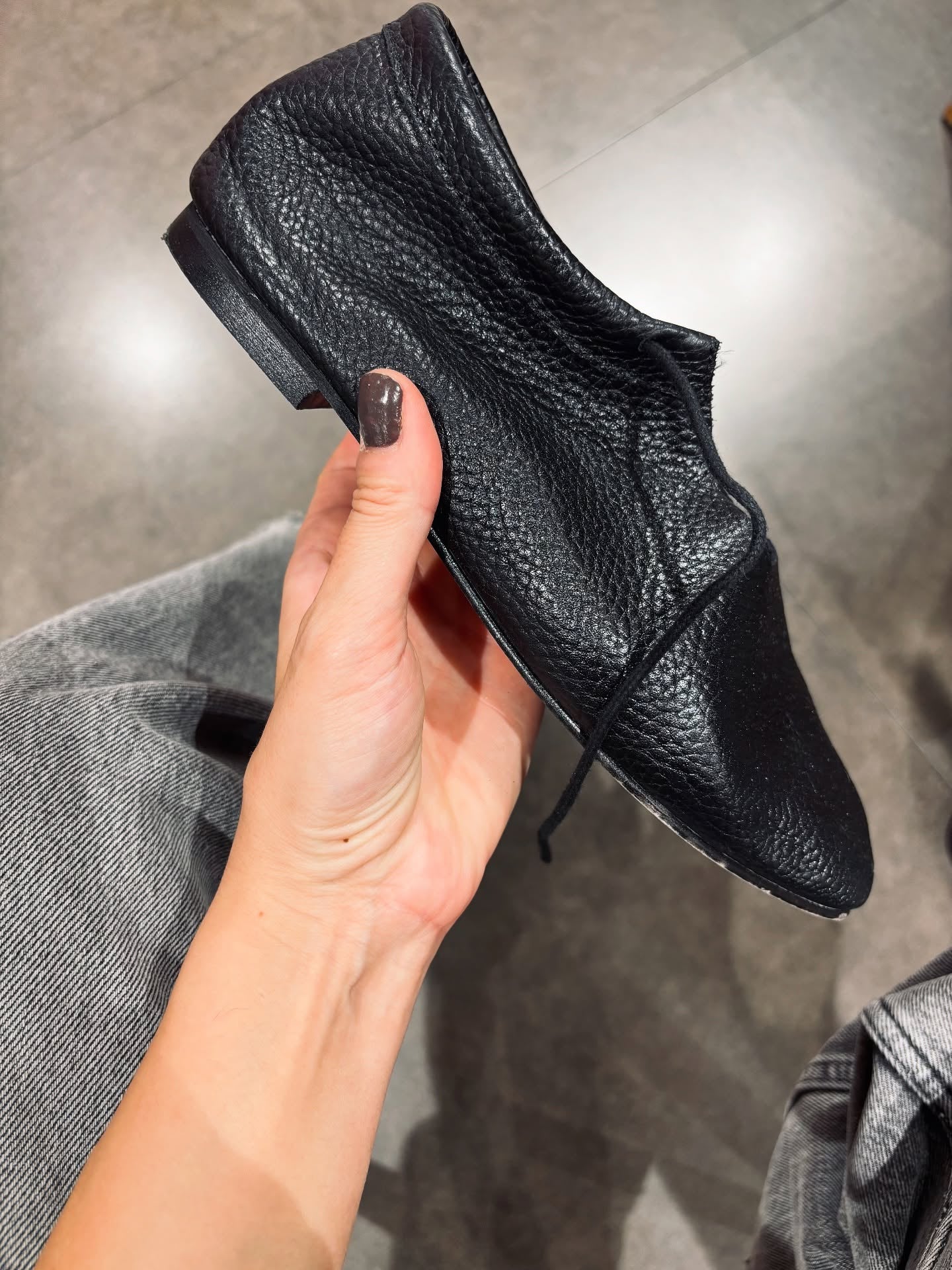 Italian leather lace-up soft-soled shoes