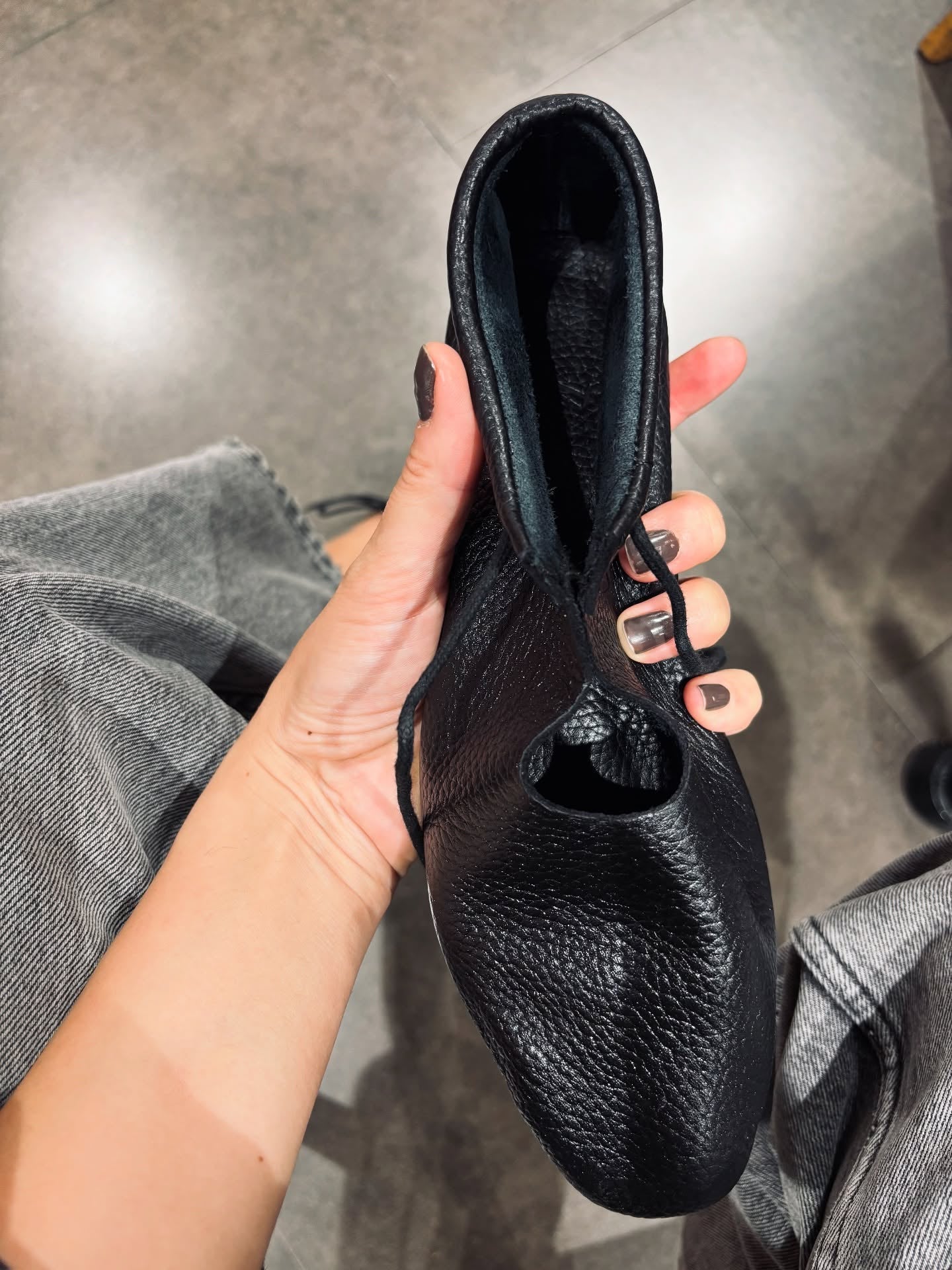 Italian leather lace-up soft-soled shoes