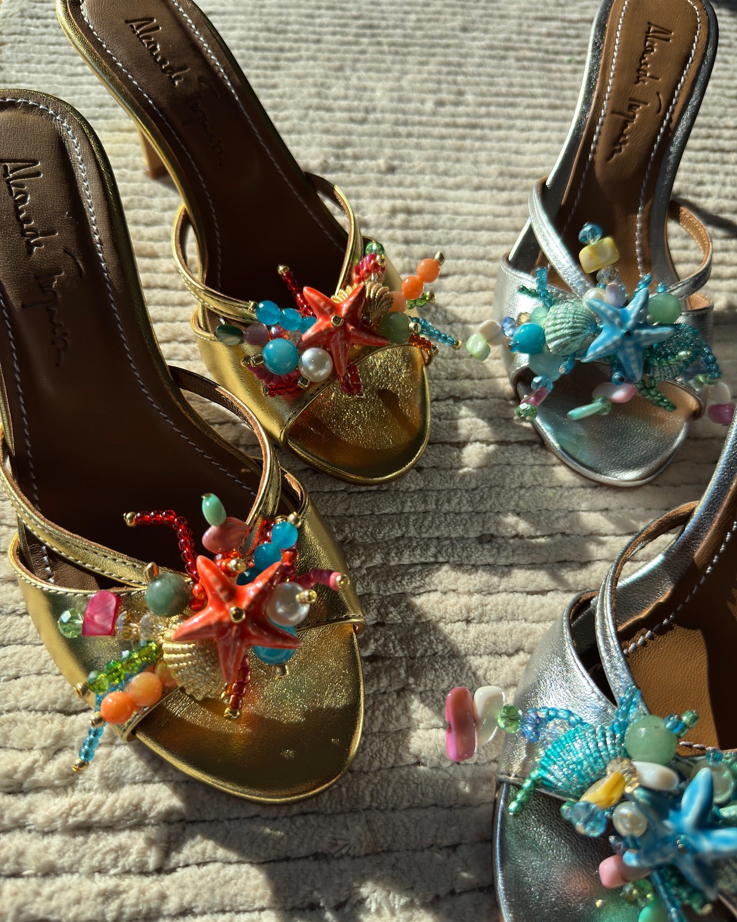 Ocean gold high heels