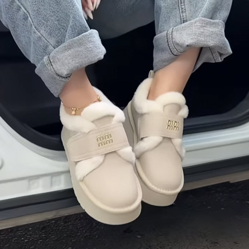 Round Toe Fleece-lined Snow Boots