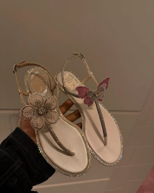 Flower Butterfly Flip Flop Sandals