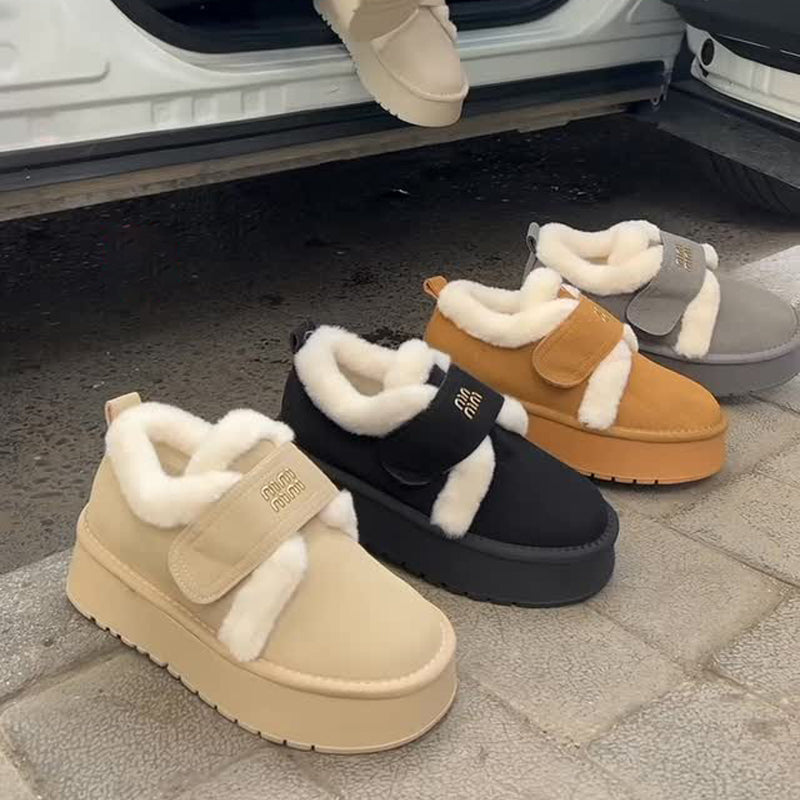 Round Toe Fleece-lined Snow Boots