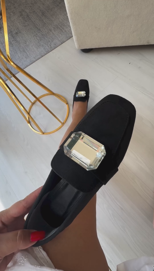 Large Crystal Diamond Loafers