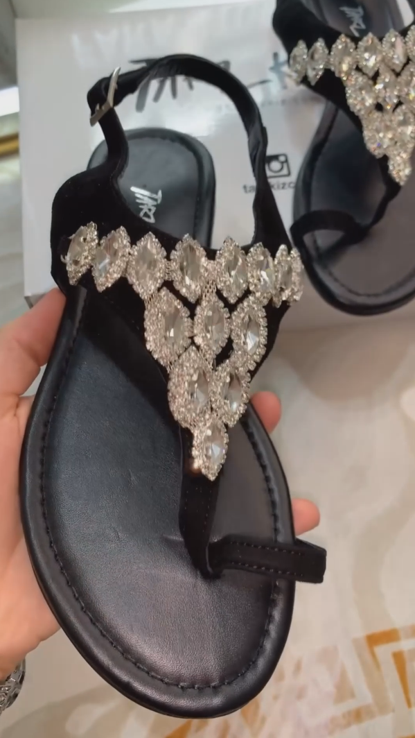 Crystal Diamond Flip Flops
