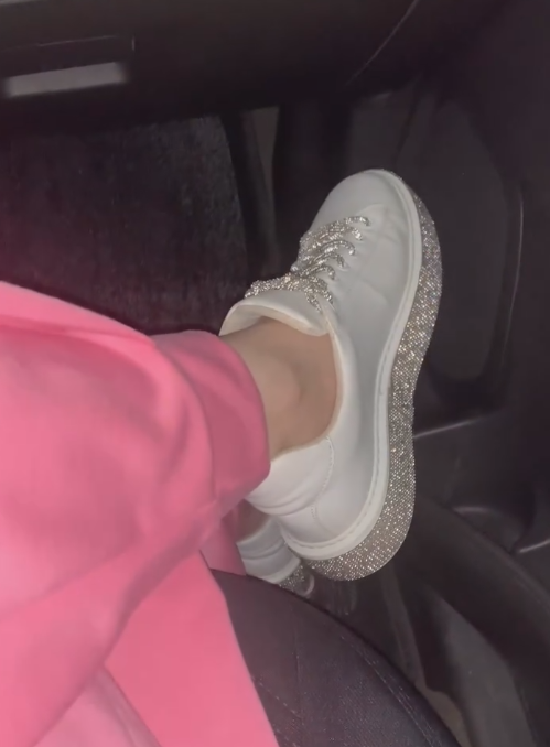 White silver sole sneakers