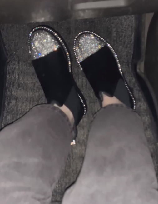 Sequined and rhinestone-embellished fleece-lined ankle boots