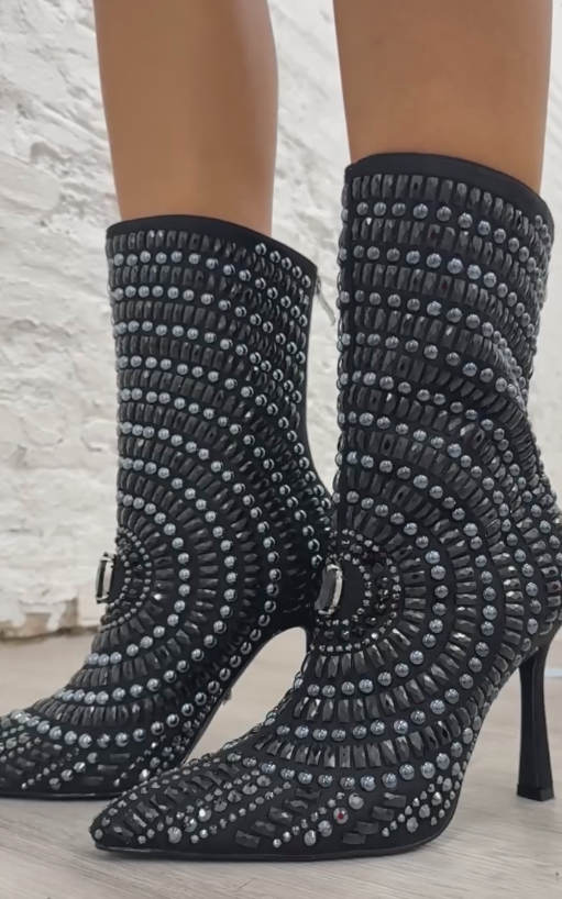 Diamond-encrusted high heels
