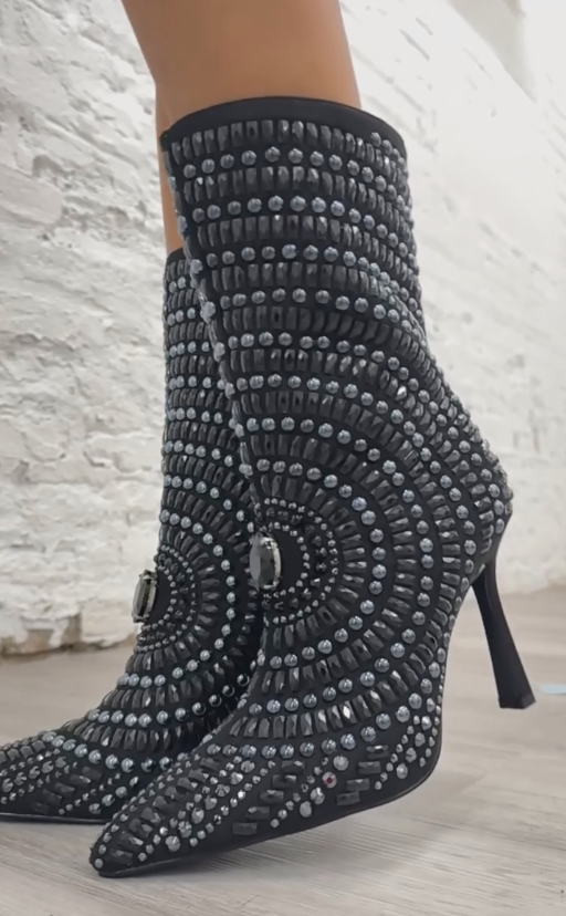 Diamond-encrusted high heels