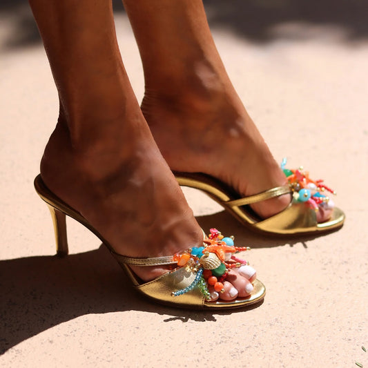 Ocean gold high heels