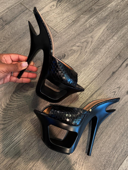 Fashionable evening high heels