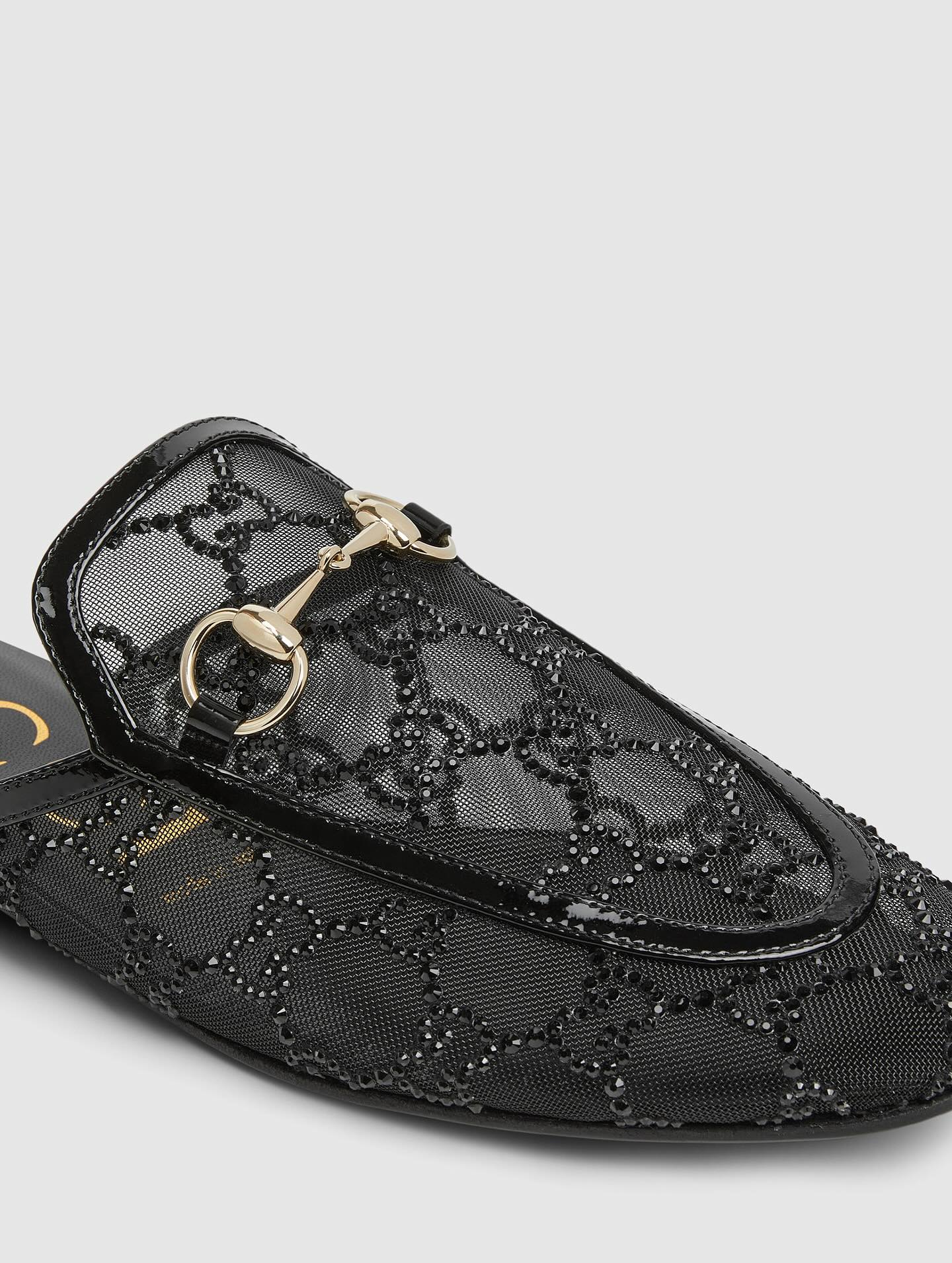 Lace and diamond transparent sandals