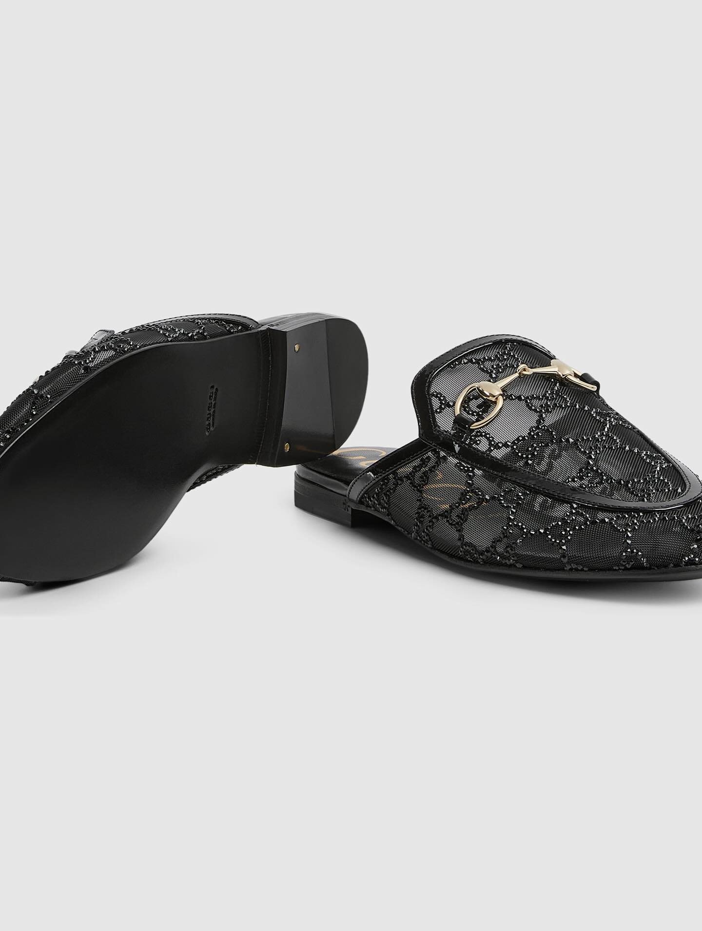 Lace and diamond transparent sandals