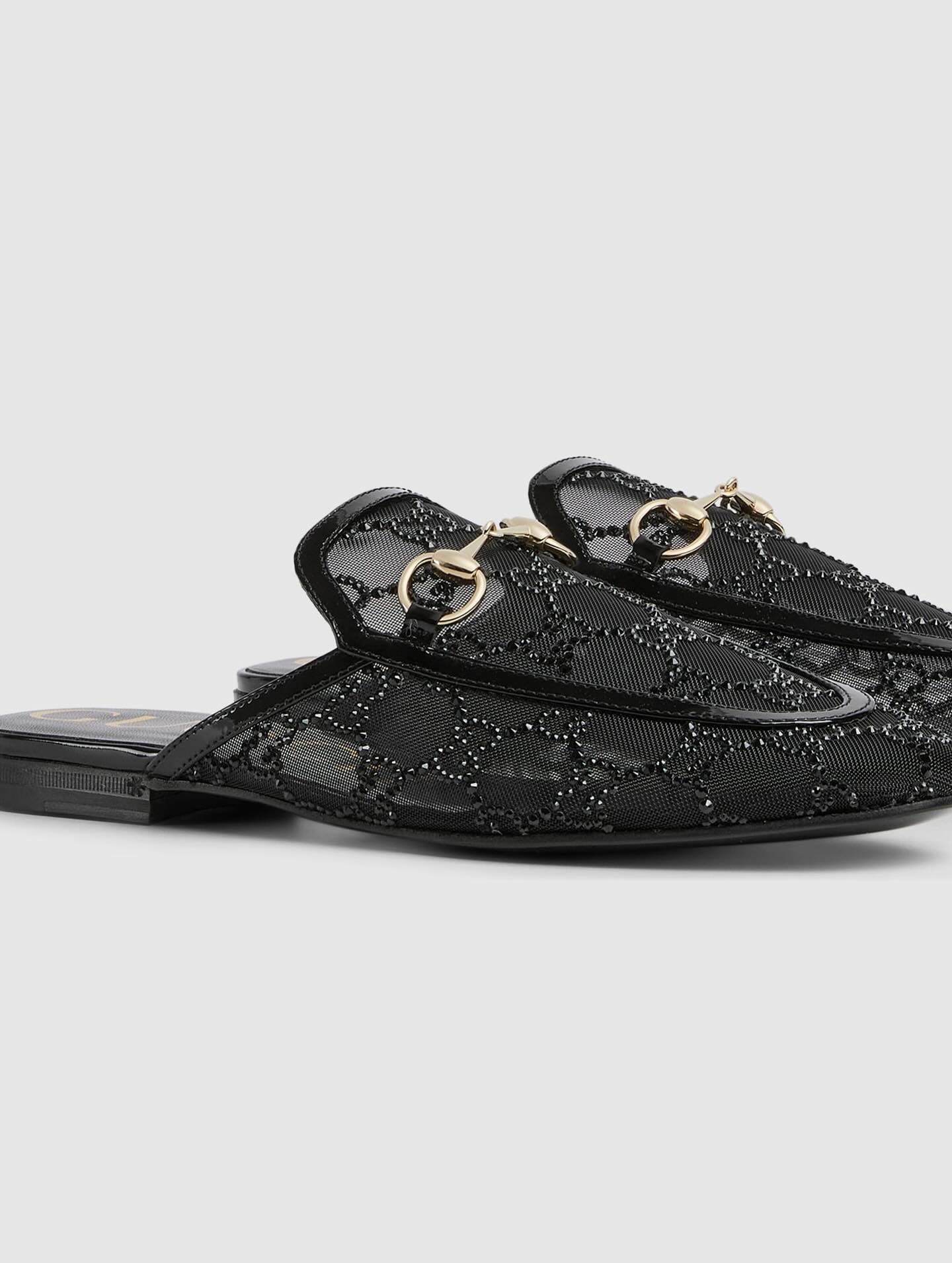 Lace and diamond transparent sandals