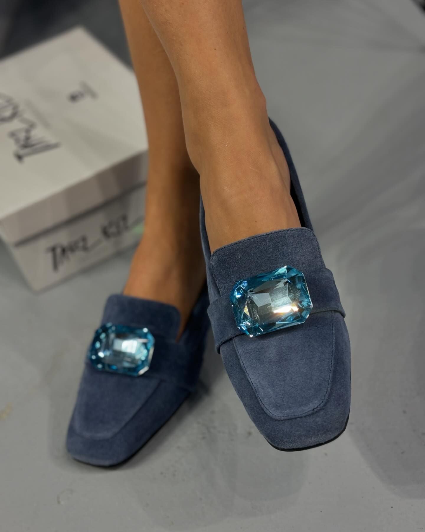 Large Crystal Diamond Loafers